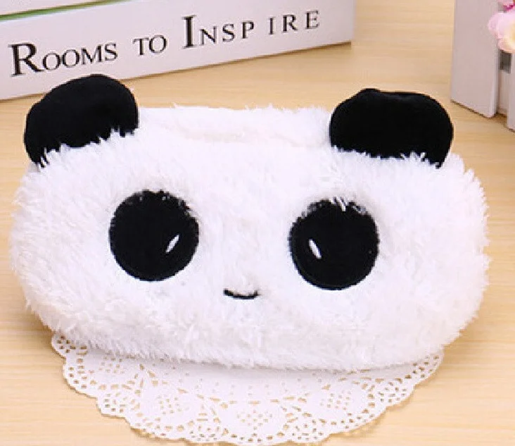 fluffy panda pencil case
