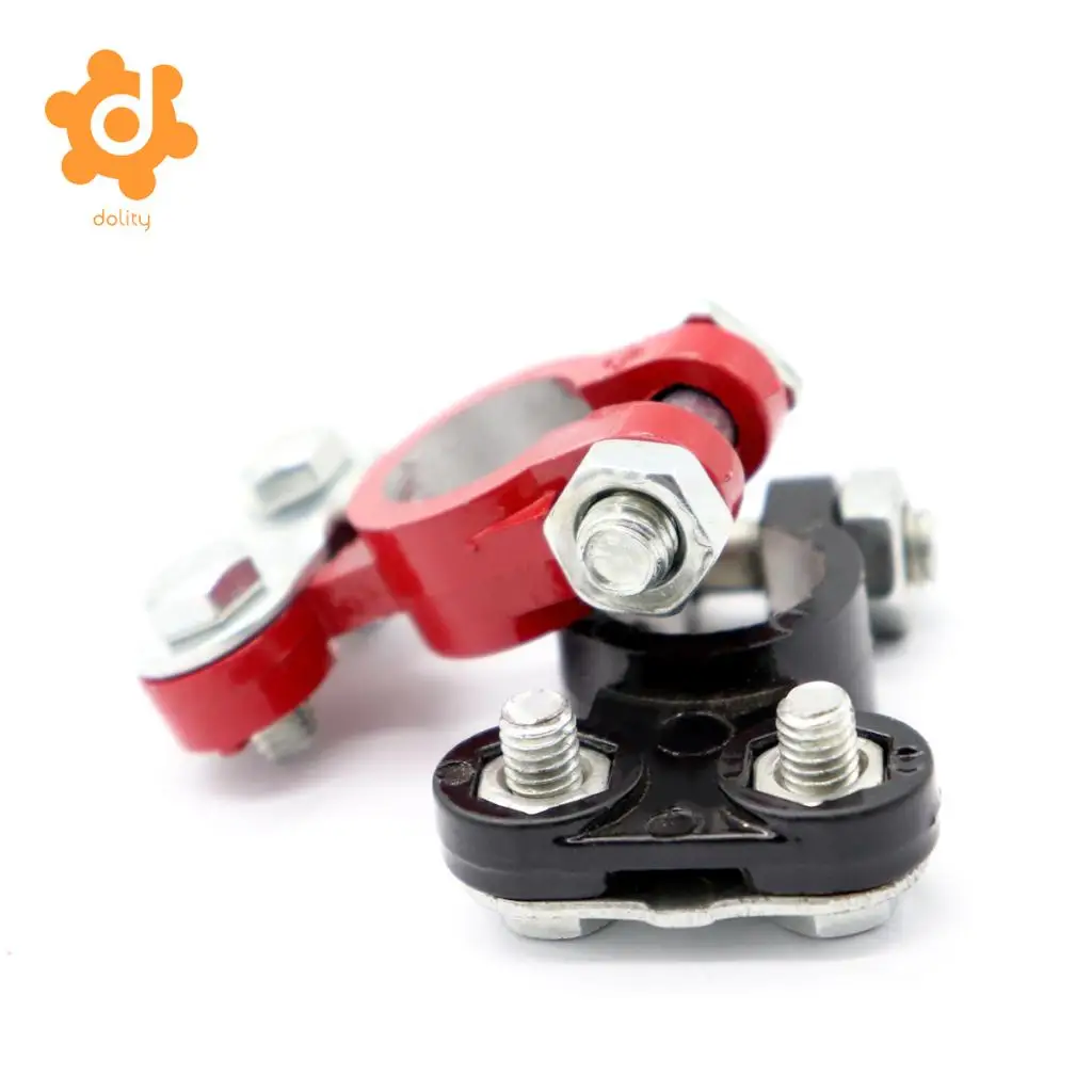 2 Pieces Car Truck Marine Boat Battery Terminal Clamp Clips Brass Connectors