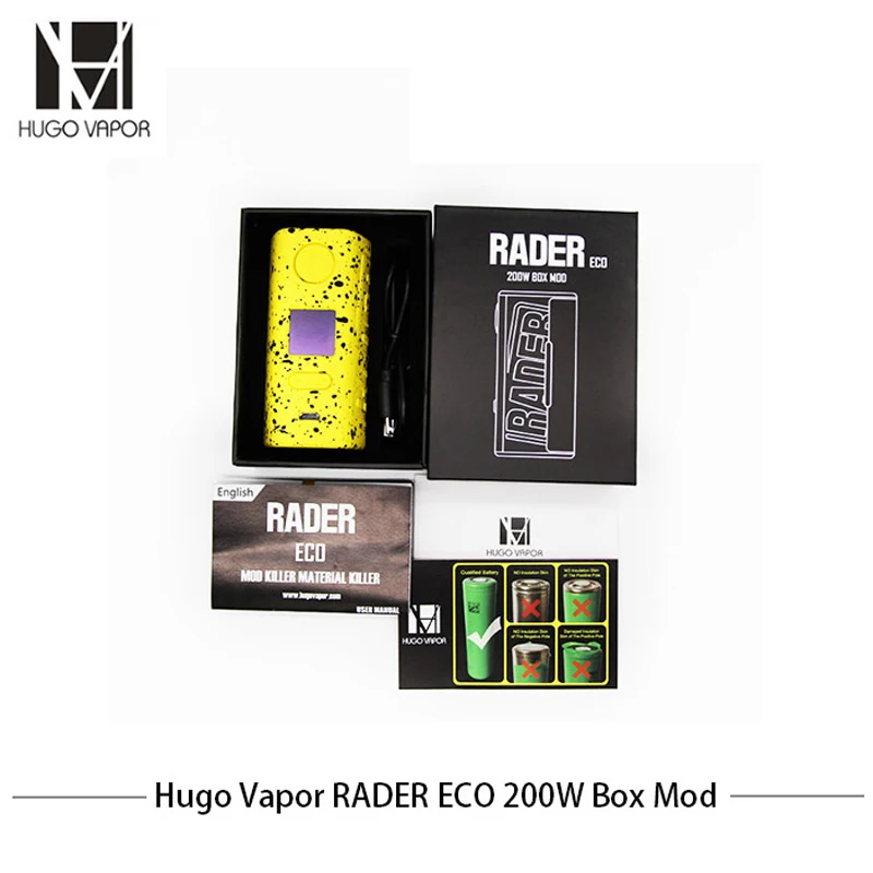 Электронная сигарета Hugo Vapor Rader ECO 200 Вт боксмод TC с двойным испарителем 18650
