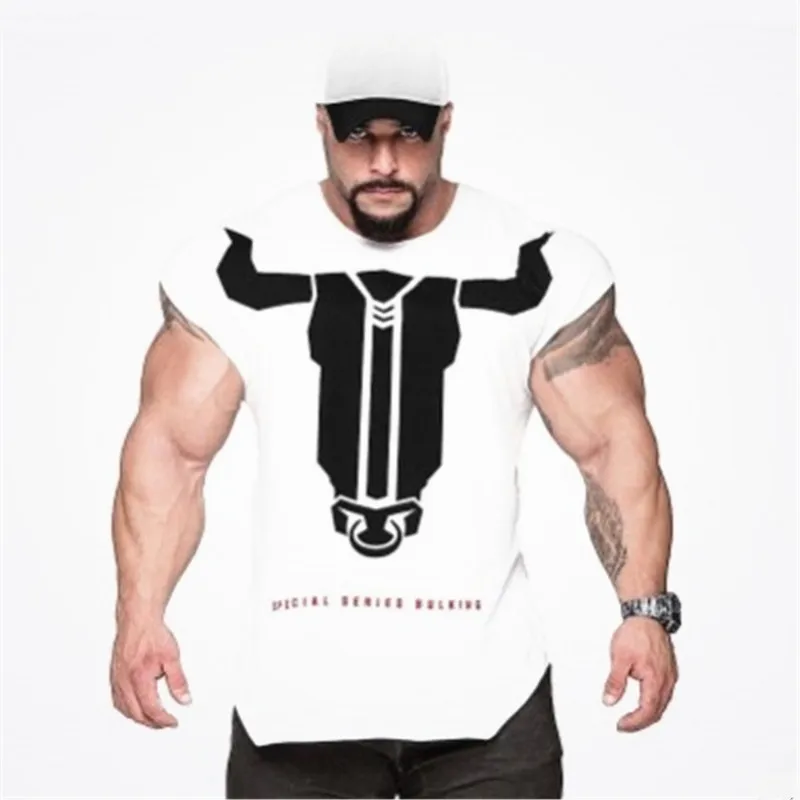 

MLCRIYG 2019 New design Men Gyms Sleeveless bodybuilding Tank Tops Men's Summer gyms Fitness Casual O-neck Men Tank Tops m-xxxl