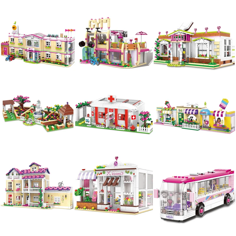 

Xingbao City Girls Series School Building Blocks Bricks Bus Compatible LegoINGlys Funny Model Set Toys For Girls Birthday Gift