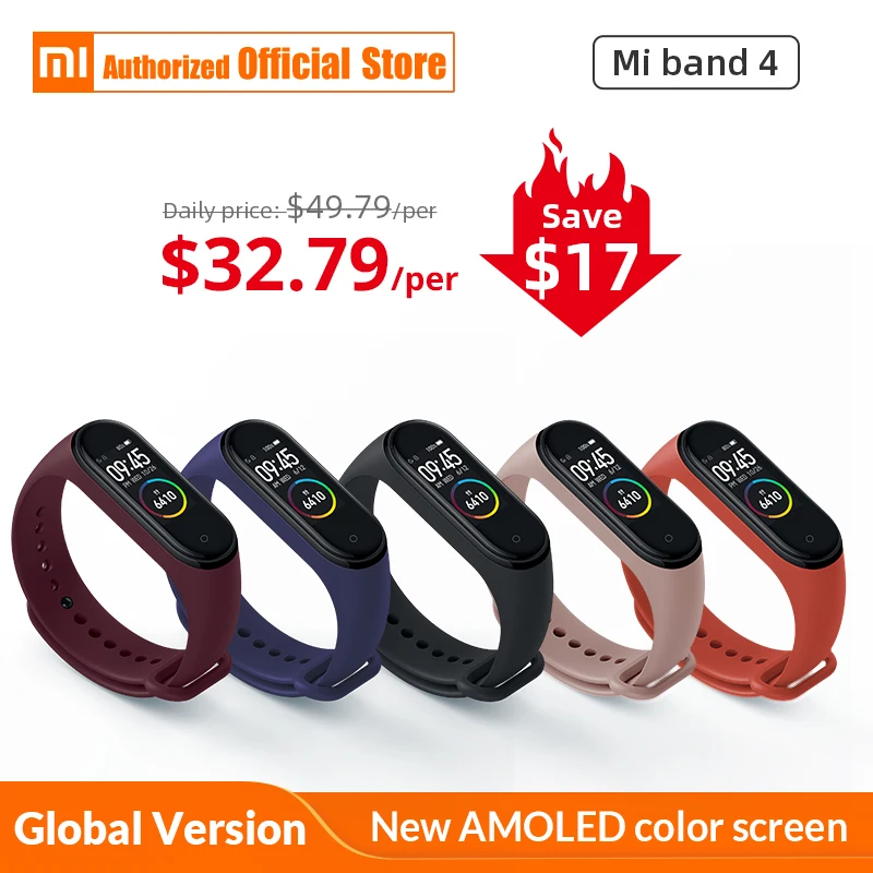 

Xiaomi Mi Band 4 Smart Watch Global Version Heart Rate Activity Fitness Tracker Smart Band Bracelet colorful display 2019 new