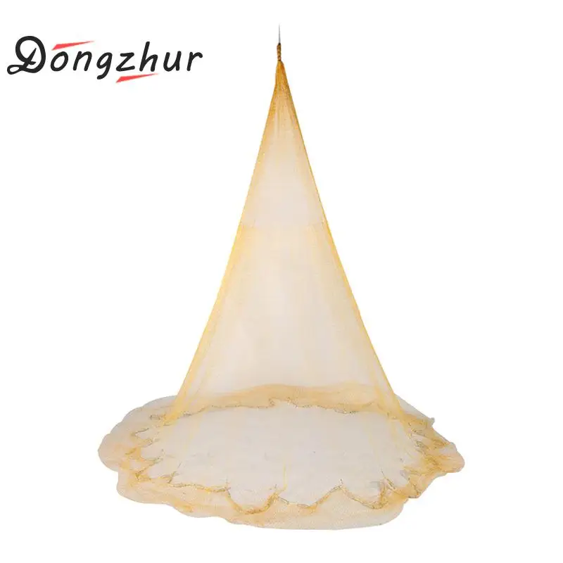 

Dongzhur Nylon Hand Cast Fishing Net 2.2m 600 Mesh Machine Woven Foldable Baits Trap Cast Dip Net Crab Shrimp