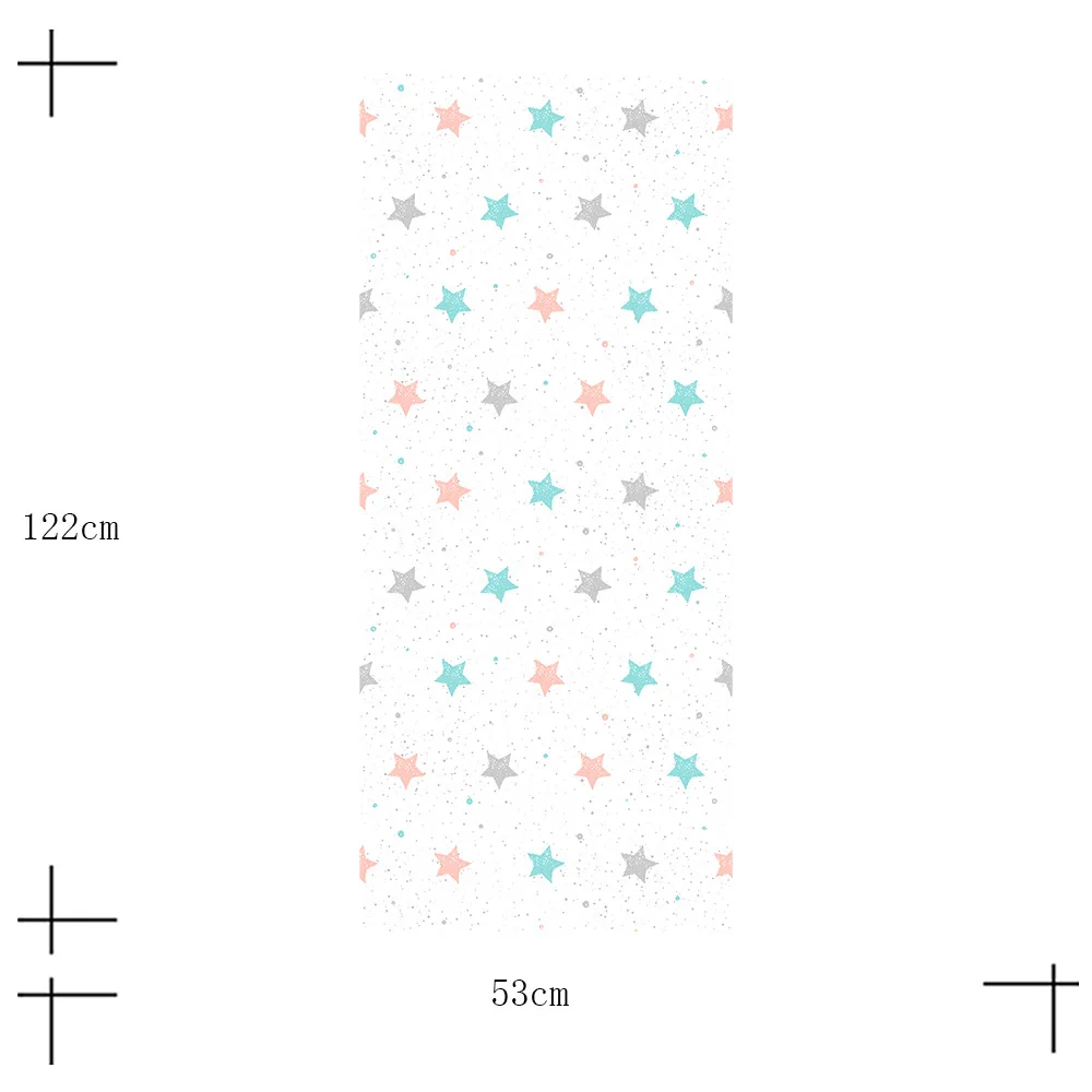 Модные самоклеющиеся обои из ПВХ для детской комнаты с принтом розово-голубой звезды, водонепроницаемые настенные Стикеры, домашний декор