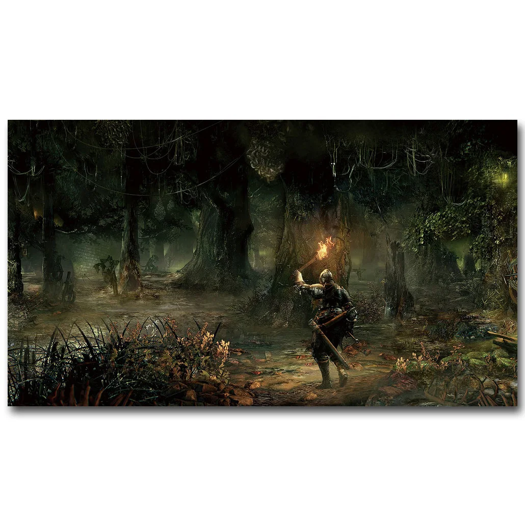 Dark Souls 3 художественная шелковая ткань постер печать 13x24 дюймов Горячая игра картина для гостиной украшение стены подарок 044