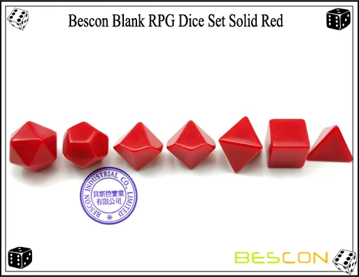 Bescon пустые многогранные ролевые игральные кости 35 шт. набор разных цветов, однотонные цвета в комплекте 7, один набор для каждого цвета, кости «сделай сам»