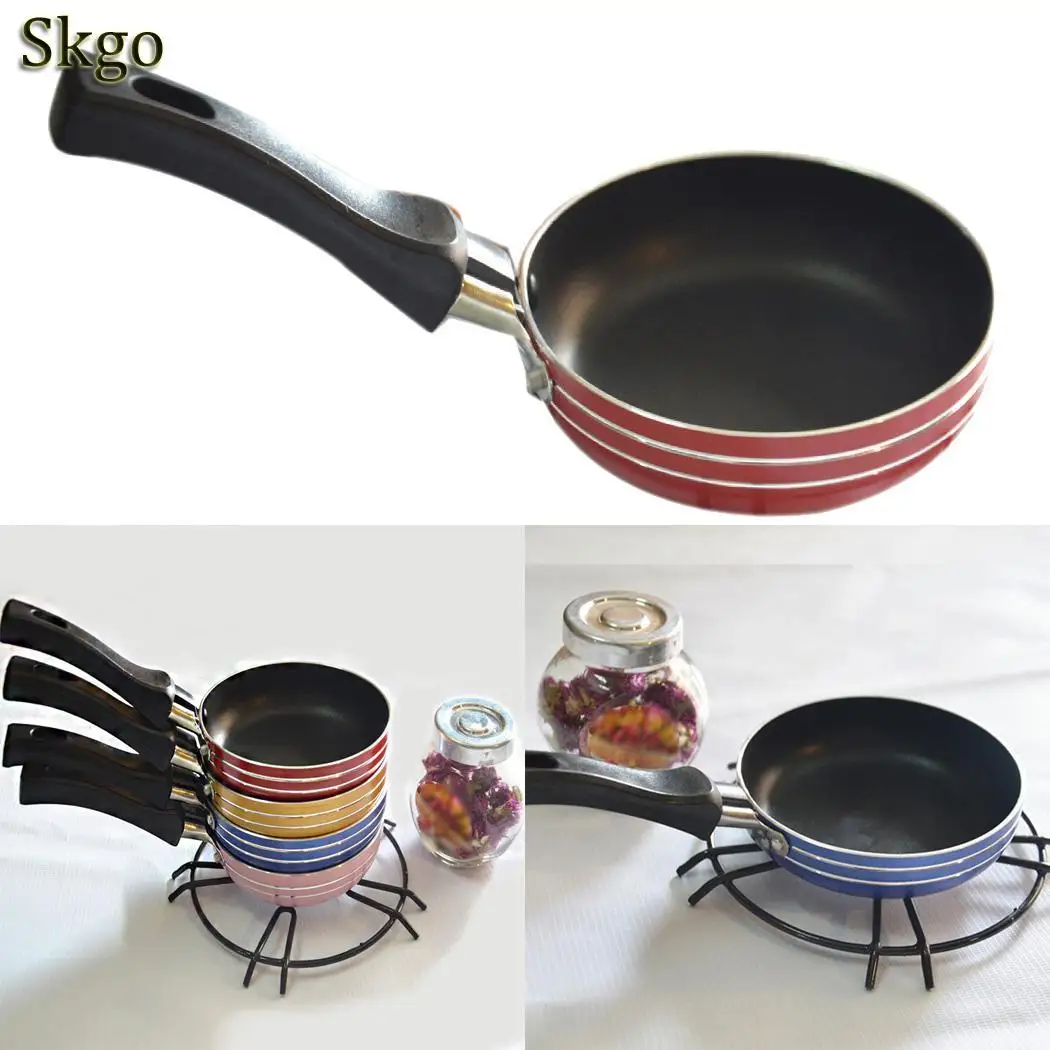 

Portable Nonstick Frying Pan Skillet Mini Cookware Random Color Household Cooking Pot Steak Egg Saucepan Kitchen Tool