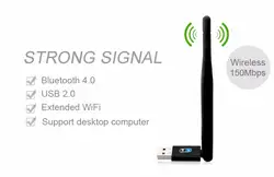 Bluetooth 4,0 приемник беспроводной USB 2,0 wifi адаптер 150 Мбит/с Nano Wifi адаптер сетевой карты беспроводной прием