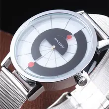 Новая Мода известный бренд армии Стиль уникальный белый повернуть циферблат Дизайн Роскошные Нержавеющая сталь часы Для женщин Для мужчин кварцевые наручные часы
