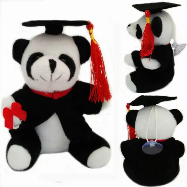 graduation stuffed dog