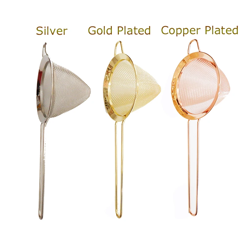 

Cocktail Bar Strainer Fine Mesh Stainless Steel Conical Strainer Premium Mesh Cocktail Cone Strainer
