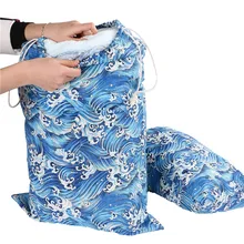 YILE 1 шт. хлопчатобумажная ткань, мешок со шнурком одеяло Домашний Органайзер сумка Дерево полотенце роза цветок 8214b