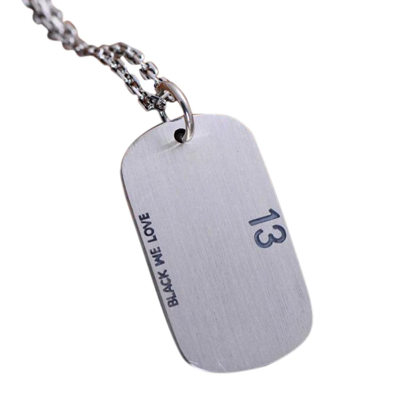 

Real 925 Sterling Silver Pendant Stamping Dog Tags Manifest Of Distinction Letters Carving For Lovers Gift