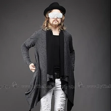 Новинка! осенне-зимние мужские костюмы, уникальный модный мужской свитер средней длины с кардиганом, большие размеры S-XXXXL