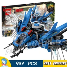 973pcs New Ninja Lightning Jet Plane Fighter Kids 06050 Model Building Blocks Children Assemble Toys Bricks Compatible With lego