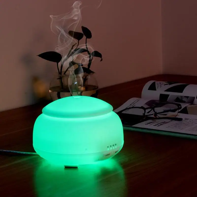

300ml Wood Grain Aroma Essential Oil Diffuser Ultrasonic Air Humidifier Purifier with 7-Color Night Light for Home Office New