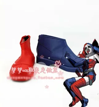 

Harley Quinn Cosplay Shoes Halloween Short Boots Custom-made