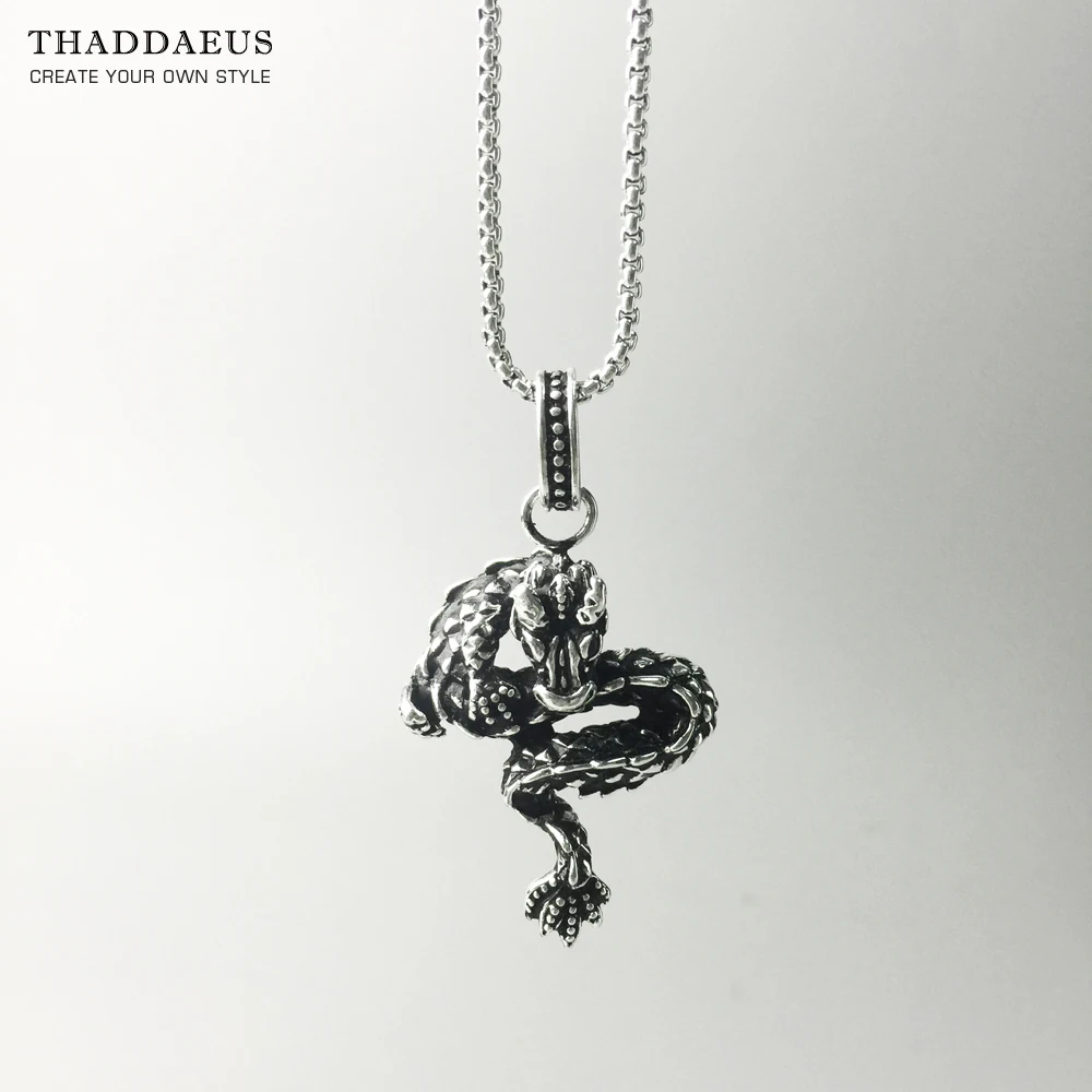 Ожерелье с драконом, новинка, модная цепочка Ts, ювелирное изделие в стиле Томаса, Rebel Cross Bijoux, подарок для мужчин и женщин, друзей