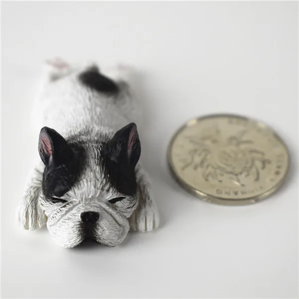 French Bull Dog Sleeping Lazy Pets Fridge Magnets PVC Figures Toys Car Home Office Decoration Gifts - S 9