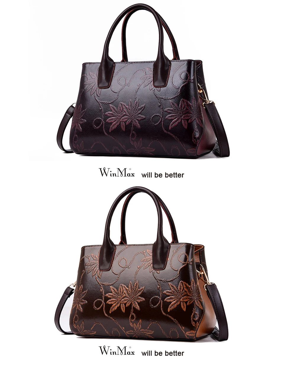 Элитный бренд для женщин кожаная сумка женская сумка на плечо Повседневная сумка с вышивкой дамы женские сумки-мессенджеры для 2019 Bolsas