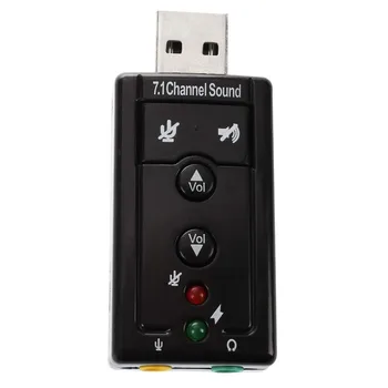 

YUNCLOUD Sound Card 7.1 Channel USB External Audio Adapter Audio Card Interface for Windows Mac Linux Computer PC Audio Dongle