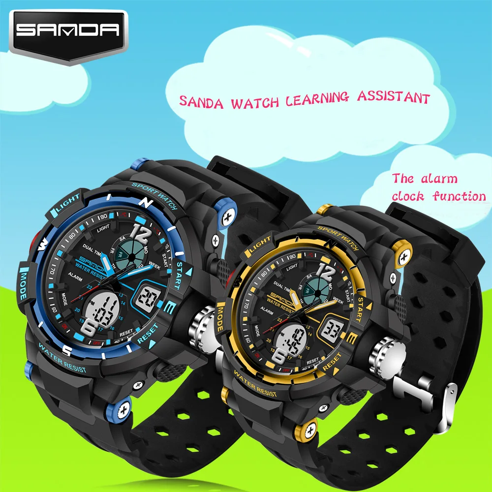 Najtaniej Nowe mody marka sanda dzieci sport zegarki LED cyfrowy kwarcowy zegarek wojskowy chłopiec dziewczyna uczeń zegarki wielofunkcyjne
