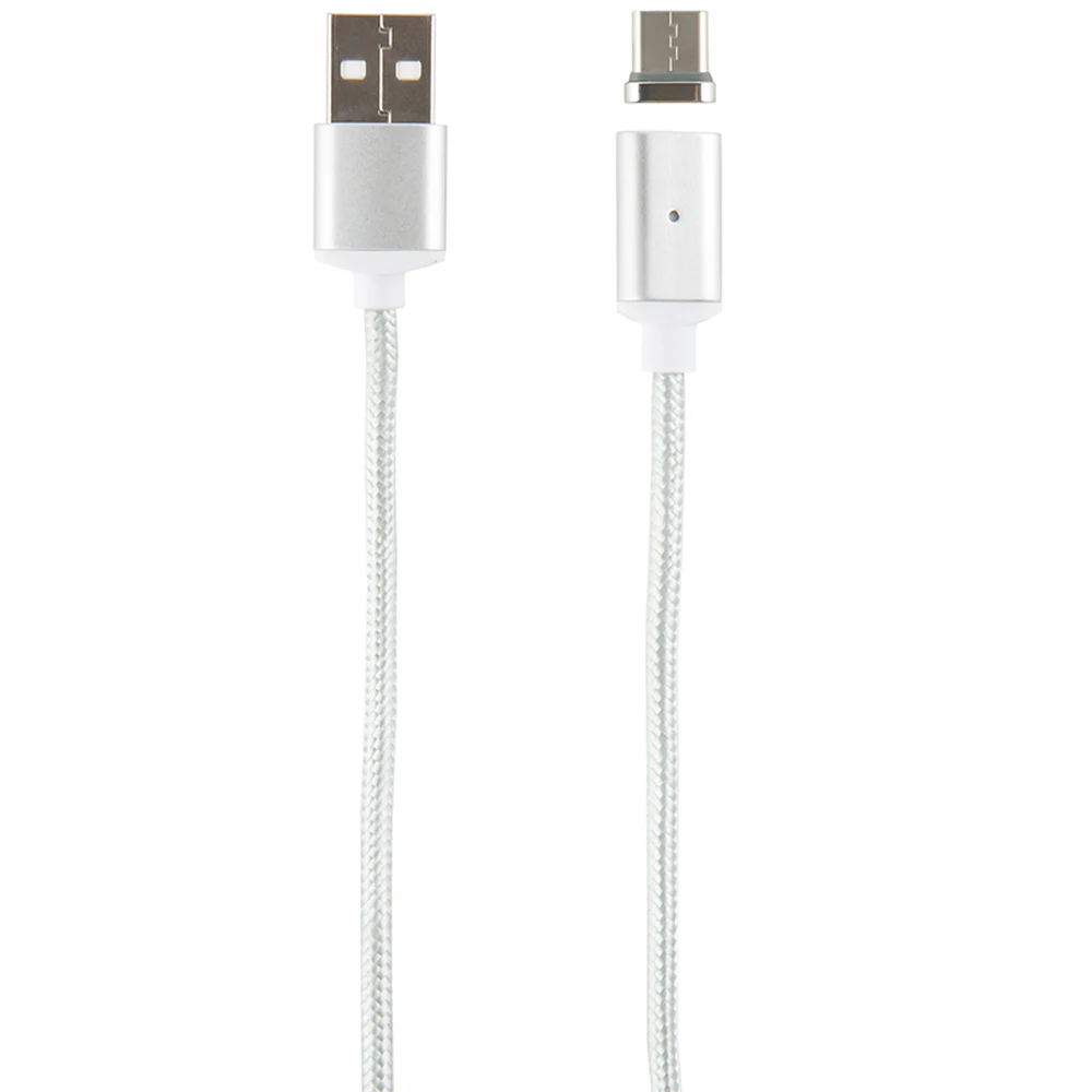 Дата-кабель Магнитный Red Line USB - Type-C нейлоновая оплетка серебристый УТ000012854 |
