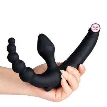Double Penetration Strapon Dildo vibrator Sex Toys For Adults Couples Silicone Butt Plug Vibrators for Women Sex Products Shop 1