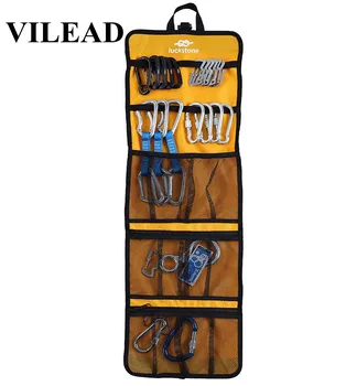 

VILEAD 5 Colors Foldable Bag Carabiner Quickdraw Rope Hook Collection Climbing Equipment Waterproof Rolling Hanging Gear Carry