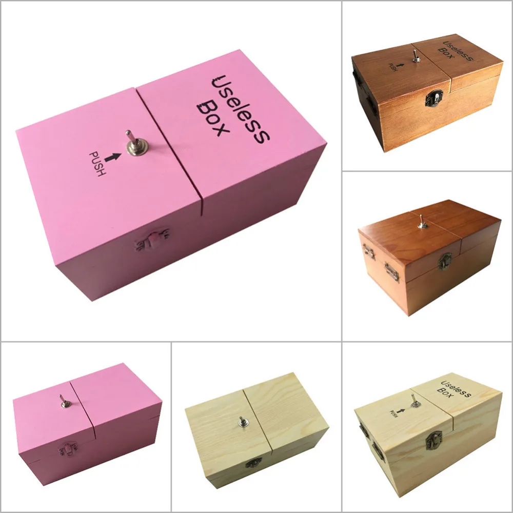 

MINOCOOL Creative Wooden Useless Box Innovative Tricky Toy For gifts Fun party toys Interesting Pastime Machine Kit Gift Toys