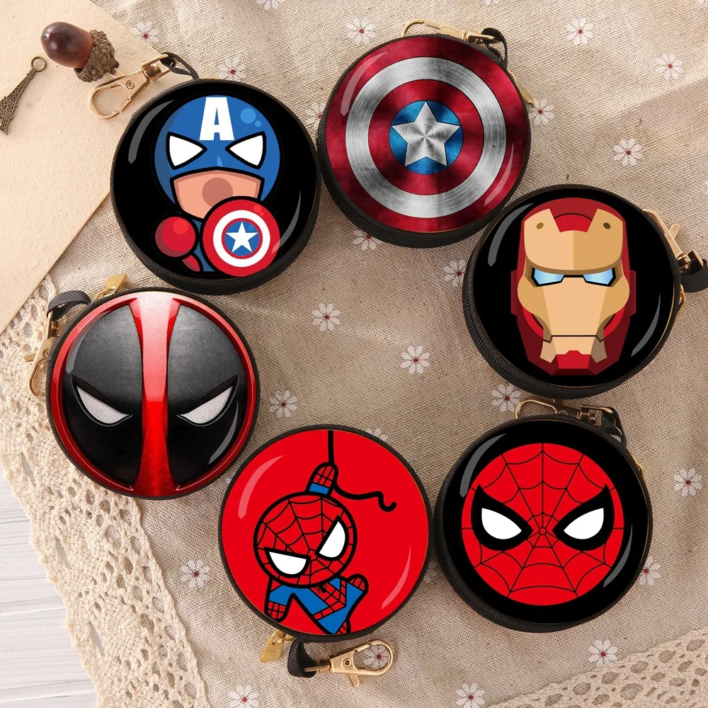 

Super Heroes Avengers Batman Captain America Thor Iron Man Spiderman Deadpool Coin bag Model Action Figure Creative wallet Gift
