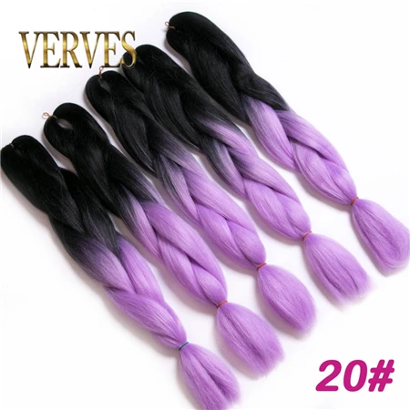 P4/30 VERVES, Омбре, плетение волос, 100 г/шт., 24 дюйма, 1 шт., синтетический, три, два тона, тепловое волокно, вязанное крючком, огромные косы, наращивание волос - Цвет: P4/30