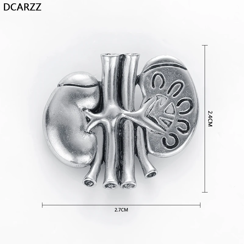 DCARZZ Анатомия почек булавка Медицинский Подарок Доктор винтажные золотые серебряные булавки металлические трендовые ювелирные изделия красивые броши женские аксессуары