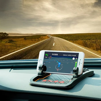 

Car Ornament lucky Anti-slip Mat With Cell Phone Number Silicone Decoration Non-slip Pad Dashboard For GPS Cell phone 20.5X13CM