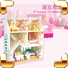 Новая идея подарка Dreamy Dollhouse 3D Пазлы DIY модель здания Девушка любимый гостиная ролевые игрушки дом обучения украшение пункт