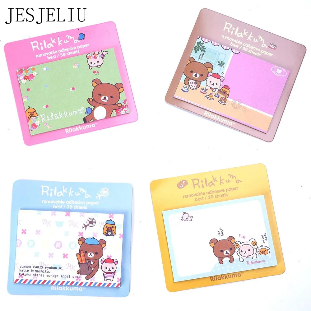 

1pcs/lot NEW Rilakkuma Notepad message post Removable adhesive paper Memo Pad Sticky Notes Escolar Papelaria