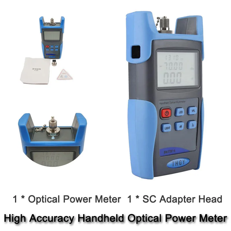 

Power Meter BWJ728-A High Precision Handheld Optical Power Meter Fiber Testing Tool Digital Wattmeter