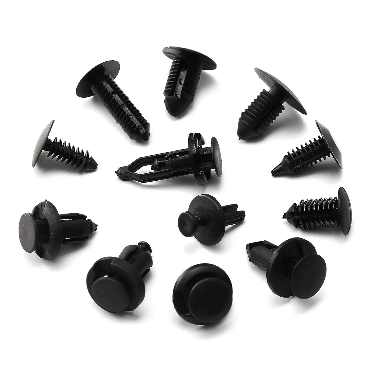 100//Pk Fits 1//4/" Hole Retaining Clip Plastic Rivet Retainer For Ford For Mercury