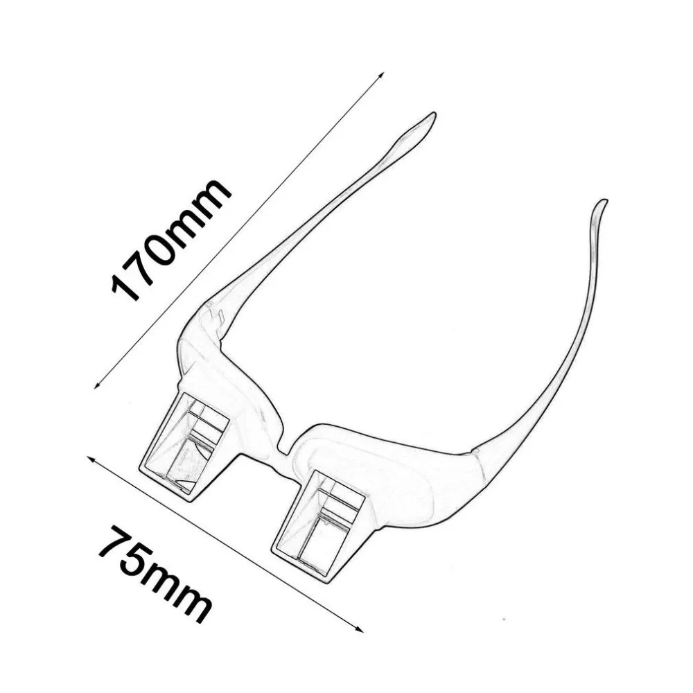 Increíble periscopio creativo perezoso Horizontal de lectura de TV gafas de vista sentado en la cama Prisma de cama gafas perezosas 2018