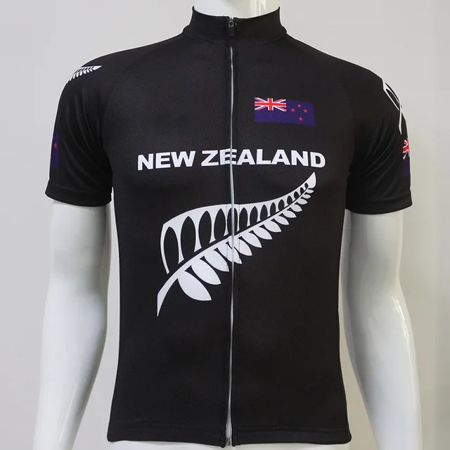 NEW ZEALAND Leaf Pro Cycling Jersey Men Summer Short Sleeve Breathable