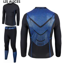 Компрессионная рубашка Тактический ММА Рашгард Юнион костюм Мужская футболка с длинными рукавами+ колготки для мужчин Комплект Одежда для брюк