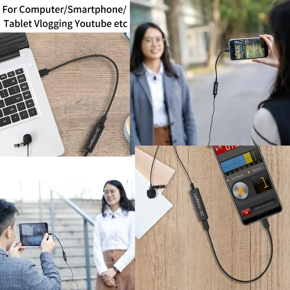 Saramonic LavMicro + DC качественный петличный микрофон с мониторингом и управлением