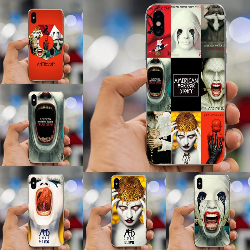 

American Horror Story super Soft TPU gel cell phone shell For iphone 5s 6s 6splus 7 7plus 8 8 XS MAX American horror story case