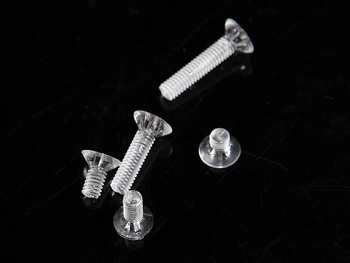

1000PCS/LOT M4*6/8/10/12/16/20/25MM Transparent Acrylic Flat Cross Recessed Countersunk Head Machine Screws clear Screw Fastners