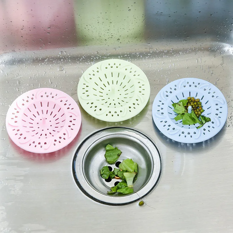 

Kitchen Gadgets Outfall Drain Cover Basin Sink Strainer Filter Shower Hair Catcher Stopper Plug Floor Drain Mesh Hair Residue