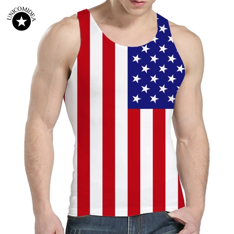 

Fitness Eagle/American Flag Vest 3D Printed Tank Top Men Sleeveless Shirt Summer Sportswear Bodybuilding Undershirt Tees Tops