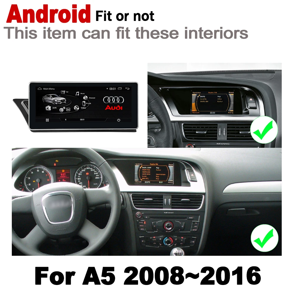 Sale IPS Android 7.0 up Car Multimedia Player GPS Navigation For Audi A5 8T 8F 2008~2016 MMI Original Style HD Screen 2GB+32GB WiFi 5