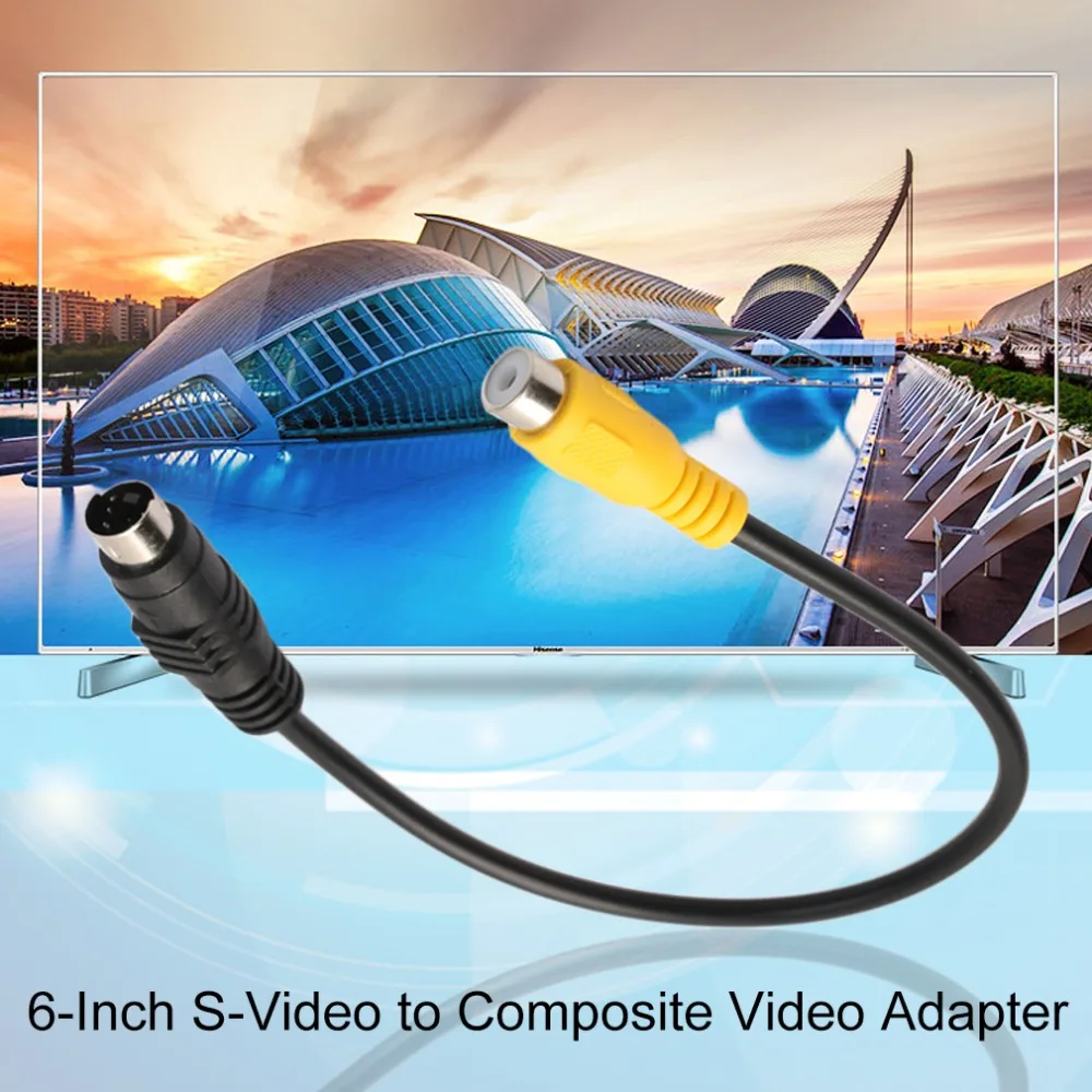 6 дюймов 4 Pin S-Video для композитного кабель видеоадаптера работает со всеми VGA с S-Video интерфейсом низкопрофильный дизайн