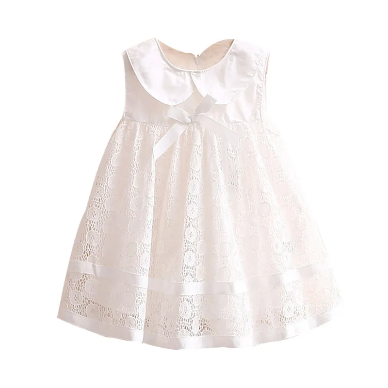 

Child Baby Girl's Summer Peter Pan Collar Dresses Kid Girl Sleeveless Lace Princess Dress Clothing