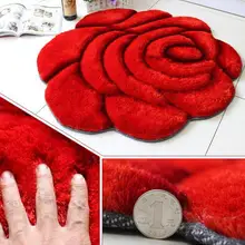 3D корейский Шелковый ковер в форме розы для гостиной, садовый стиль, тянущийся ковер из пряжи для ванной, спальни, свадебного коврика, напольный коврик